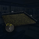 Gumová fitness podlaha HMS POS35 černá / žlutá