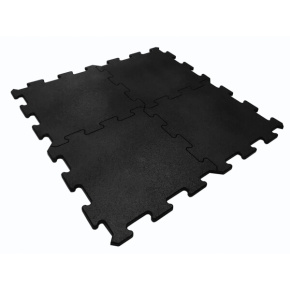 Gumová puzzle podlaha 100 x 100 cm x 15 mm, černá