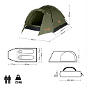 Turistický stan NILS Camp NC6010 Hiker khaki