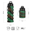 Skládací silikonová láhev NILS Camp NC4106 500ml zelená
