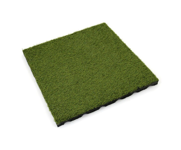 Gumová dopadová dlažba V30/R15 - 50 x 50 x 3 cm umělý trávník