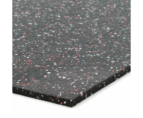 Podlahová guma (deska) SF1050 - 200 x 100 x 0,8 cm, černo-bílo-červená