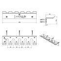 Nástěnný držák / věšák na 5 olympijských os HMS STR45