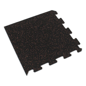 Gumová puzzle podlaha (roh) SF1050 - 47,8 x 47,8 x 0,8 cm, černo-červená