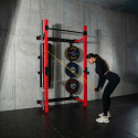 Multifunkční skládací posilovací stojan - Power Rack HMS KLT34 červený