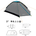 Turistický stan NILS Camp NC6033 Nightfall šedý/modrý