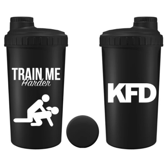 KFD šejkr Train Me Harder černý 700 ml
