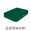 Dvouosobová nafukovací matrace NILS Camp NC2808 s vestavěnou pumpou zelená 200x145x35 cm