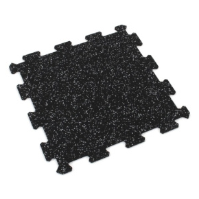 Gumová puzzle podlaha (střed) SF1050 - 47,8 x 47,8 x 0,8 cm, černo-šedá