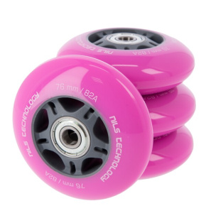 PU kolečka s ložisky NILS EXTREME 76x24mm ABEC 7 růžové PU kolečka s ložisky NILS EXTREME 76x24mm ABEC 7 růžové