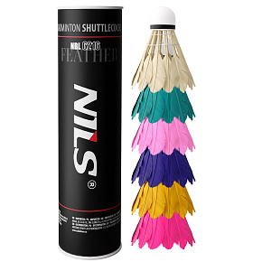Badmintonové míčky z peří NILS NBL6216 multicolor 6 ks Badmintonové míčky z peří NILS NBL6216 multicolor 6 ks