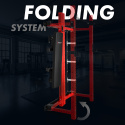 Multifunkční skládací posilovací stojan - Power Rack HMS KLT34 červený