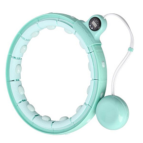 Masážní hula hoop FH02 se závažím a počítadlem zelená