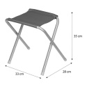 Sada skládacího kempingového stolu a židliček NILS Camp NC1633 tmavě šedá