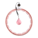 Sada masážní hula hoop HMS HHM15 růžová se závažím, magnety a počítadlem a zeštíhlujícího pásu BR163 PLUS SIZE