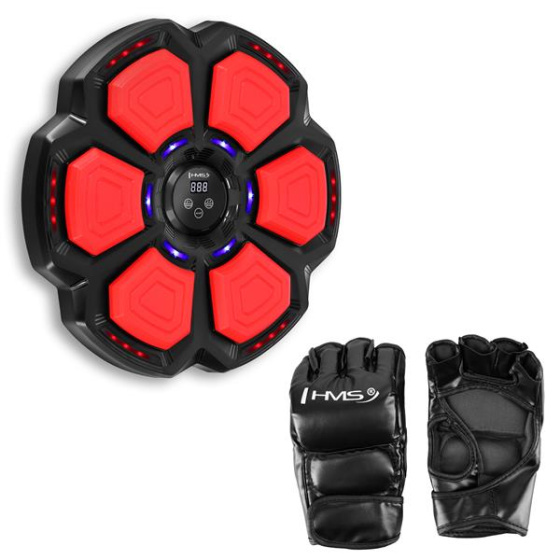 Elektronický boxerský terč HMS TB06 s LED, Bluetooth a rukavicemi (Music Boxing Machine)