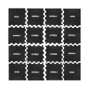 Gumová puzzle podlaha (okraj) SF1050 - 47,8 x 47,8 x 0,8 cm, černo-šedá
