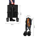 Kempingový vozík NILS Camp NC2607 XXL 160L černo-oranžový