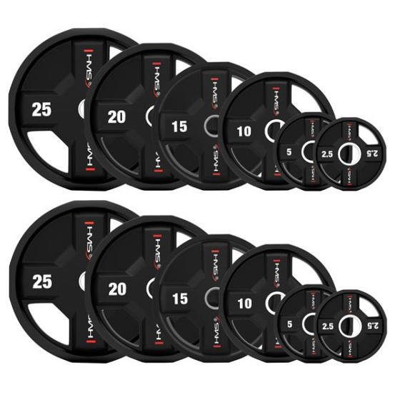 Sada olympijských polyuretanových kotoučů HMS TPC set 2 x 2,5 - 25 kg