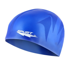 Silikonová čepice SPURT F230 s plastickým vzorem, modrá
