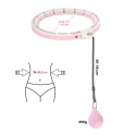 Sada masážní hula hoop HMS HHW06 se závažím a počítadlem a zeštíhlujícího pásu BR163 růžová